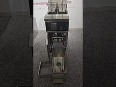 OFE-213L chips electric deep open fryer two pots two baskets with oil filter system